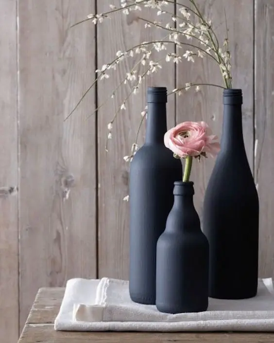 chalk painted bottles