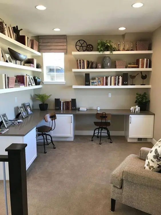 vintage-inspired home office