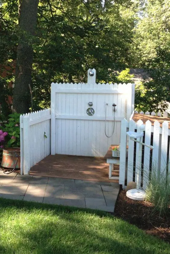 dog shower area