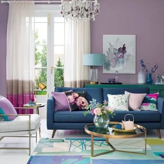 colorful modern living room