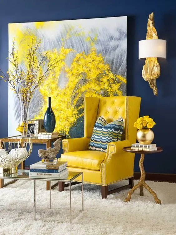 yellow living room