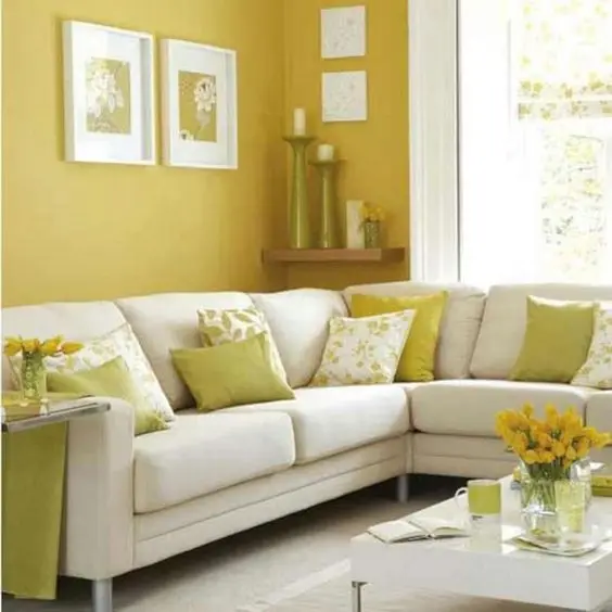 yellow living room