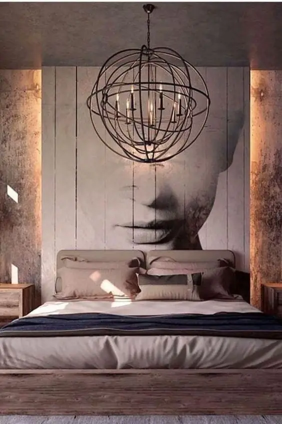 Dramatic Wall Accent bedroom: Small and numerous decorations are out in modern bedroom ideas and designs. You either go