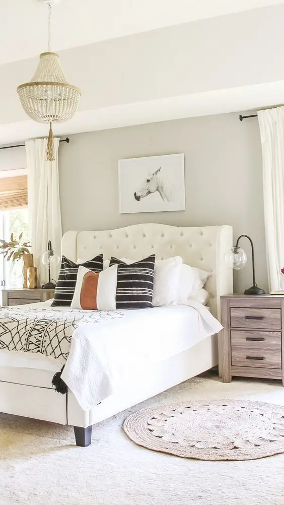 elegant farmhouse bedroom