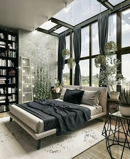 The Greenhouse Bedroom: When you can’t get enough of the outdoors, bring it into your bedroom! This greenhouse-themed