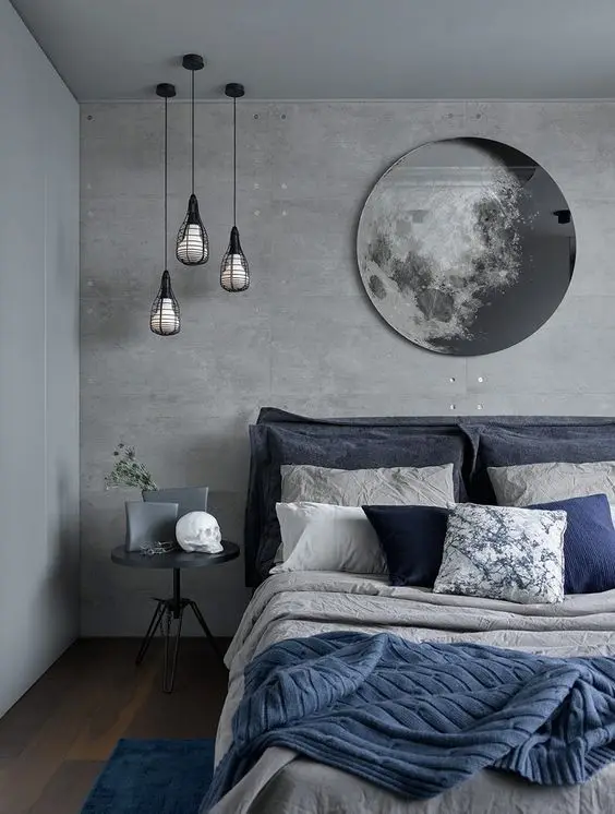 cool blue bedroom
