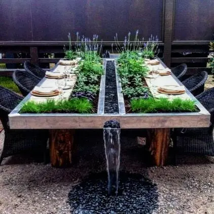 a garden table