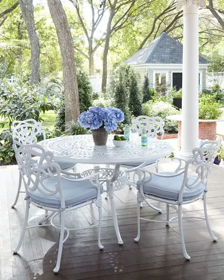 white wrought iron