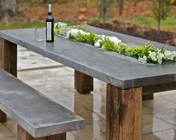 concrete topped table