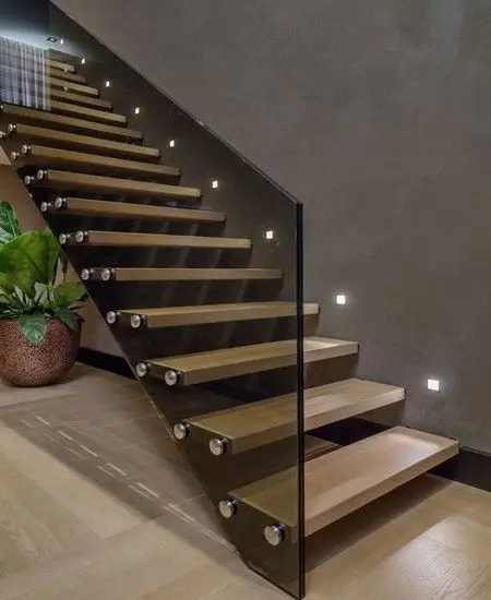 modern glass staircase