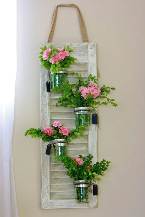 shabby chic shutter planter