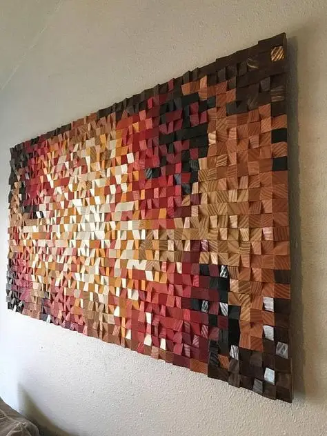 Wood Wall Art DIY home décor: This stunning work of art is a mix of artistry, patience and basic woodworking skills. Cut