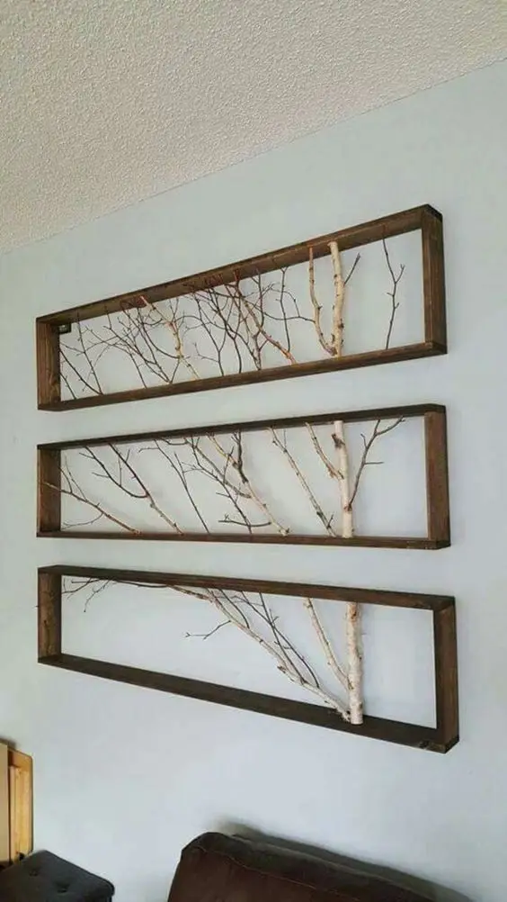 Framed Branch DIY home décor: Rustic, affordable and unique. This eye-catching wall feature will give any room a unique