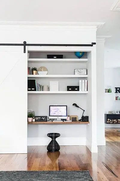 office in a closet
