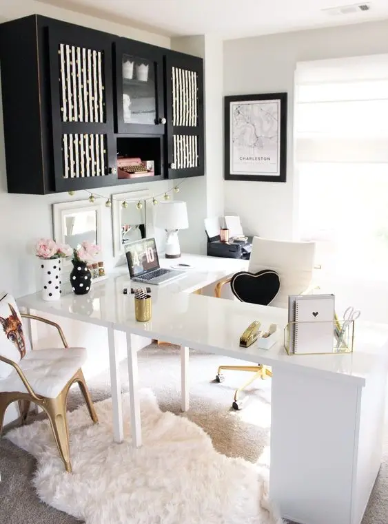 elegant white office
