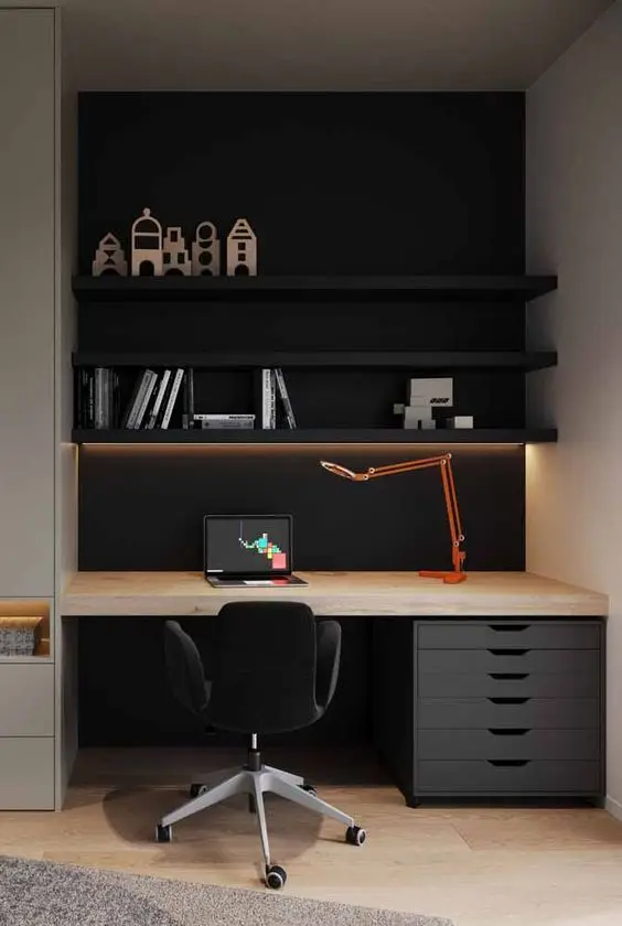 black alcove office