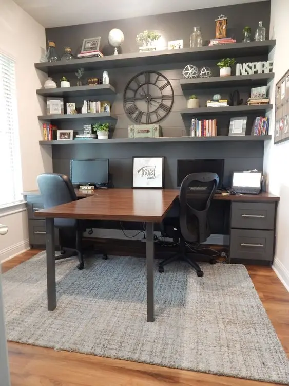 t-shaped office desk