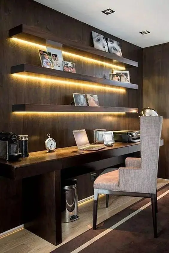 floating shelves office