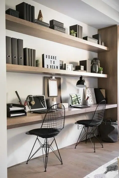 home office in a wall