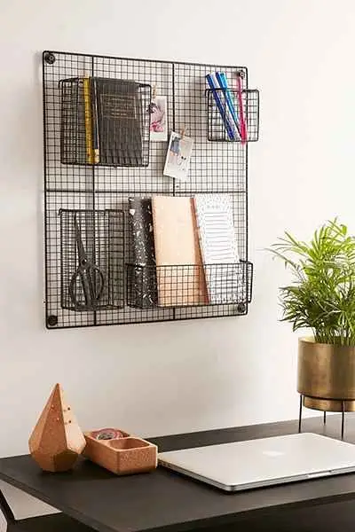 wire mesh wall office organiser