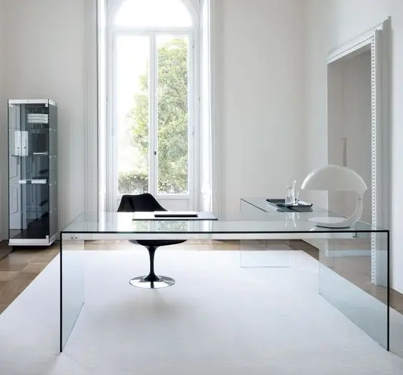 glass office desk