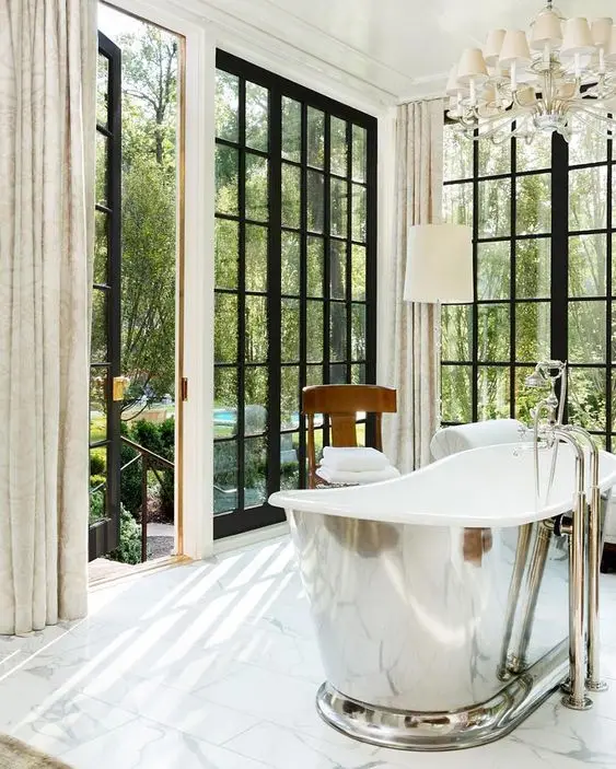 mirror finished bathtub