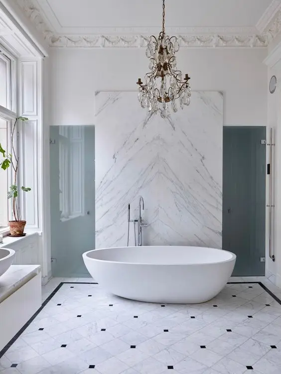 elegant white bathroom