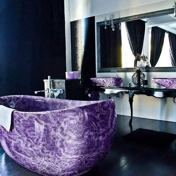 purple bathtub