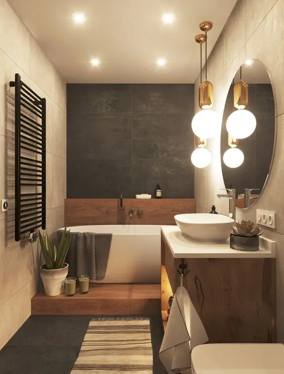 elegant rustic bathroom