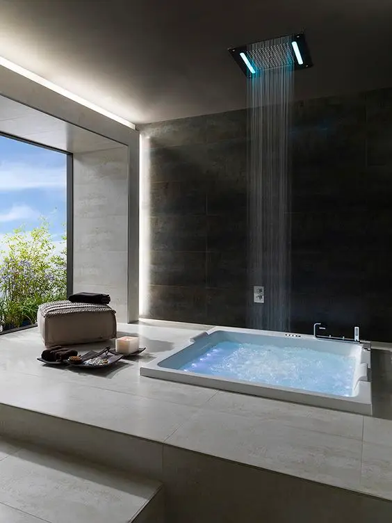 modern sunken tub