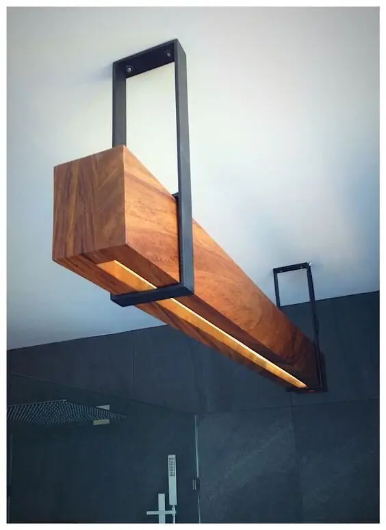 wood beam light