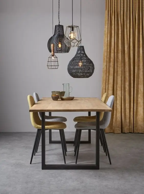modern bohemian dining room