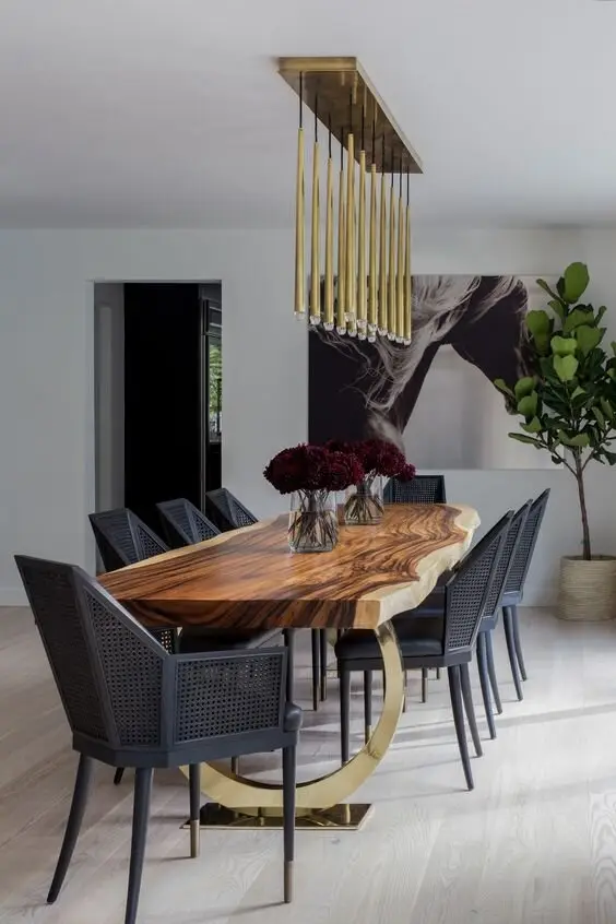 luxurious rustic dining room