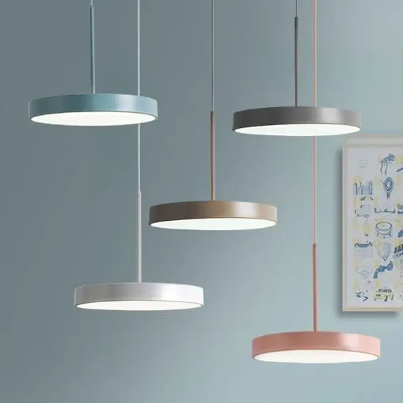 modern pastel pendant lights