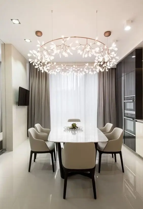 circular heracleum chandelier