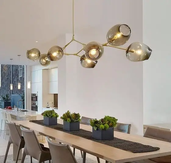 industrial branching chandelier