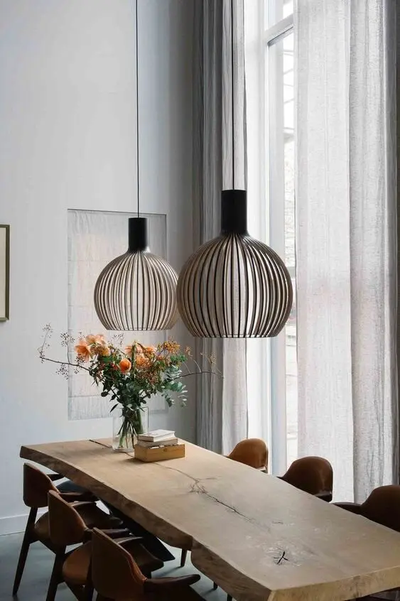 modern rustic dining room