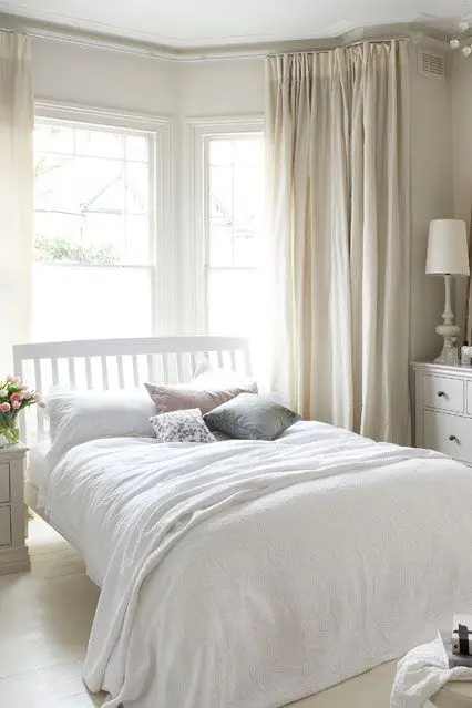 bedroom with bay window