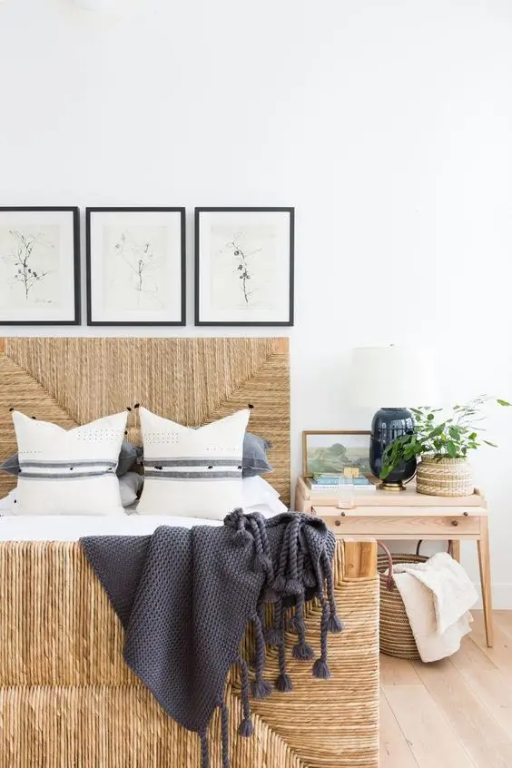 woven seagrass bed