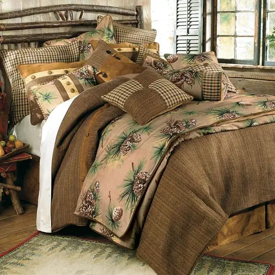 rustic brown bedroom