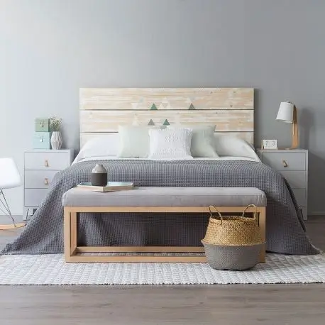 grey scandinavian bedroom