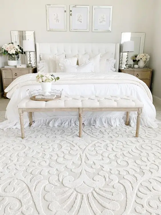 elegant white bedroom