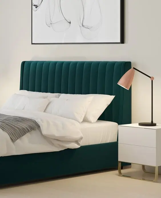 modern green bed