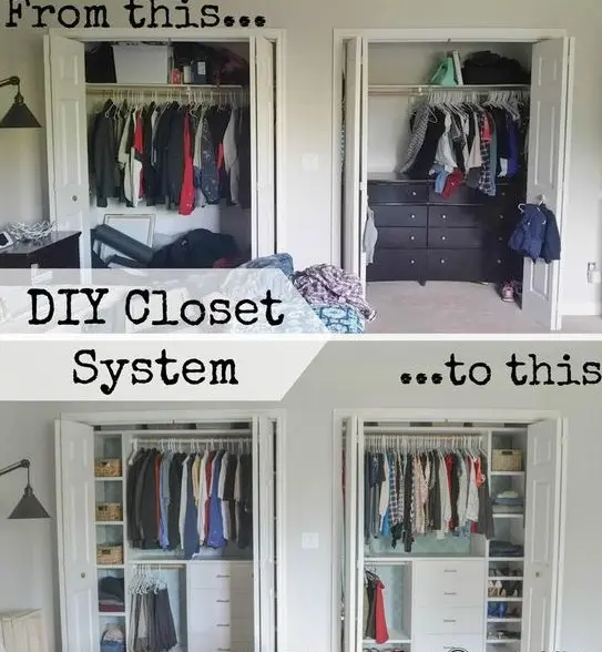 closet makeover before and after