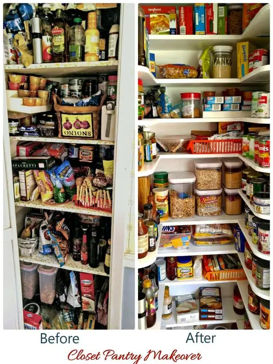 pantry makeover before after