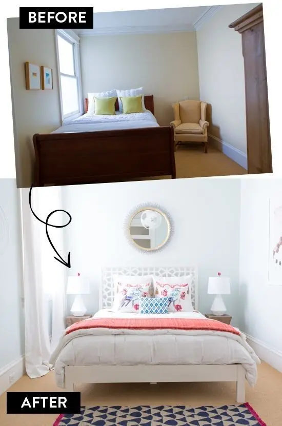 bedroom makeover before after