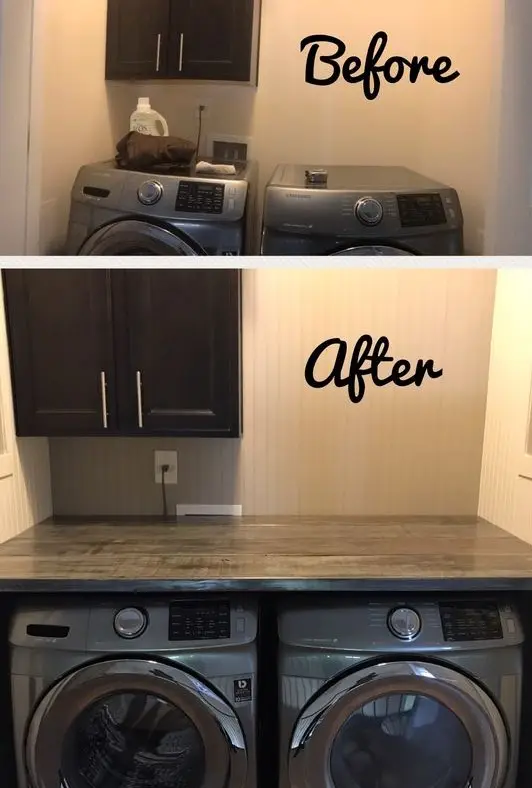 laundry room makeover before after