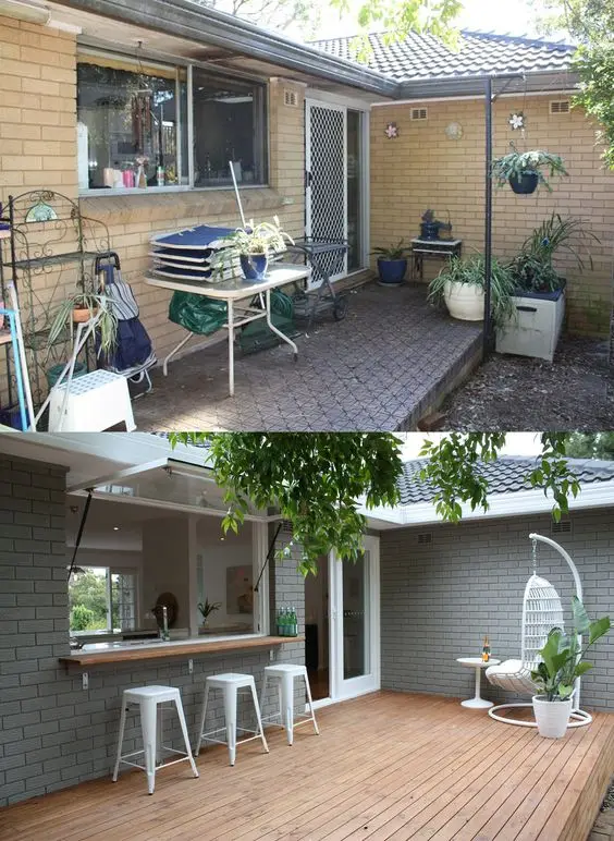 patio makeover before after