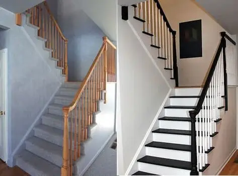 stairs makeover before after