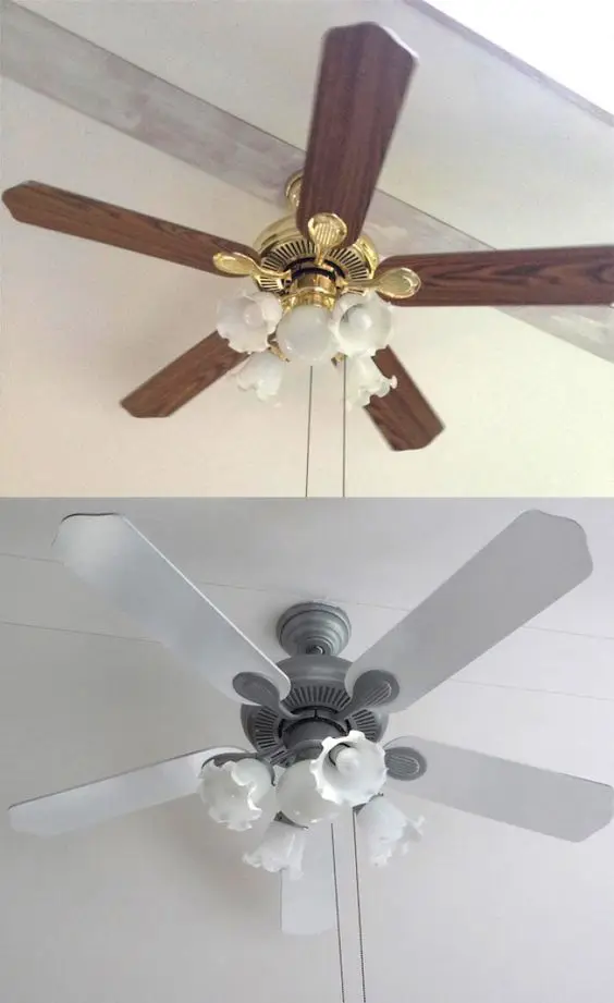ceiling fan makeover before after